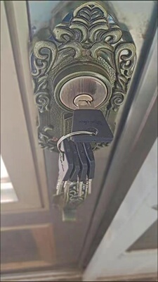 罗普斯金门老式铝合金对开艺术门锁众安替换两舌拇指按压大把锁芯