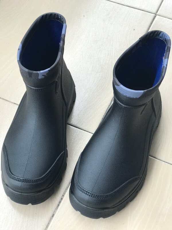 무료 배송 유럽 버전 대만 환경 친화적 인 소재 오일 산 및 알칼리 방지 남성용 로우 탑 장화 장화 수출 방수 미끄럼 방지 요리사 신발