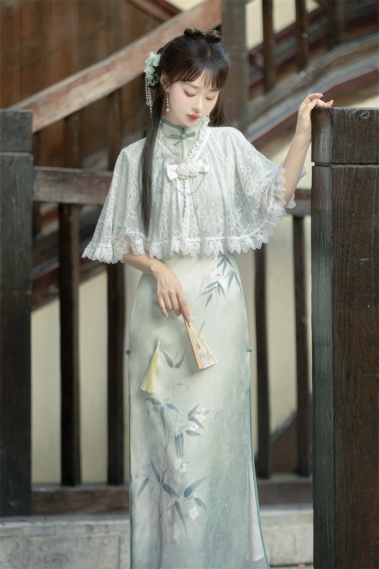 汉如初旗袍日常两件套小个子