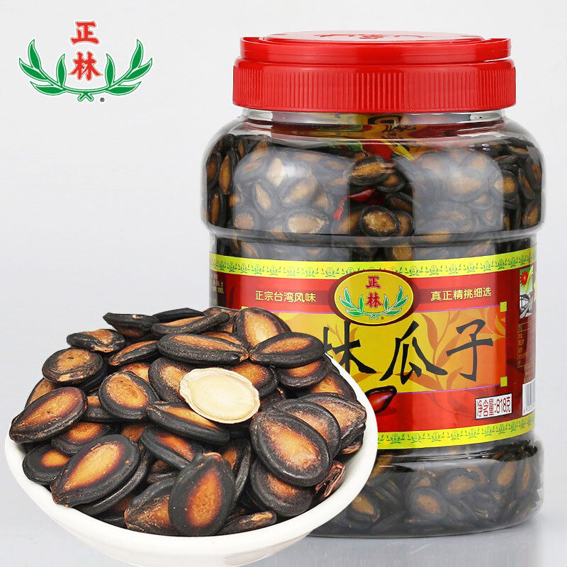 正林坚果炒货a系列黑瓜子818g/桶