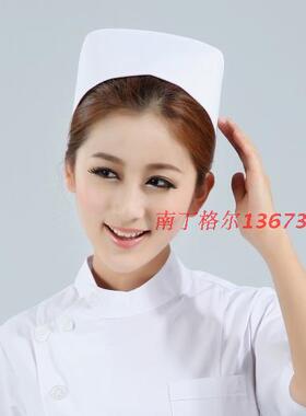 护士帽白色蓝色粉色紫色护士服加杠加厚男女医生服圆帽抗皱包邮