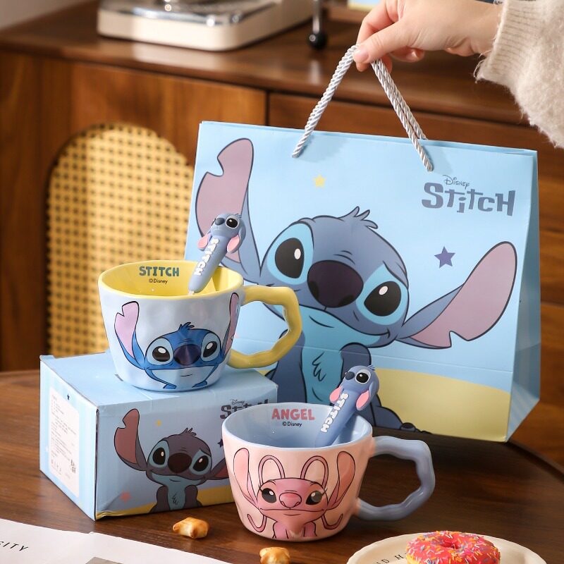 迪士尼史迪仔手工大容量马克杯