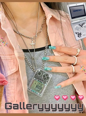 gallery原宿风复古游戏机项链