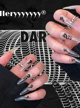 Gallery龙的传人国风黑白色系朋克暗黑风龙图腾穿戴甲百搭款甲片