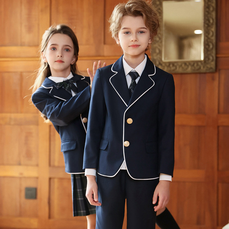 小学生校服正装合唱表演出服英伦风毕业照西装幼儿园园服花童西服