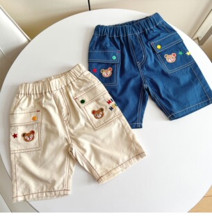 短裤 侧边口袋款 全棉薄裤 8岁中小童六分裤 子1 现货2024新男童工装