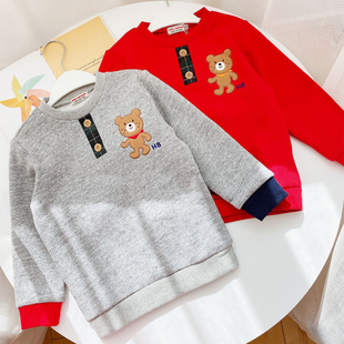 男童全棉卫衣薄拉绒小童宝宝春秋装套头上衣休闲外套【全店特价】