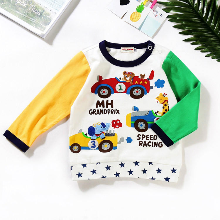 男童长袖T恤 纯棉春秋装 小男孩儿童体恤衫 宝宝全棉上衣 汽车款,童装/婴儿装/亲子装,T恤,淘宝优惠券,粉丝福利购,淘宝优惠卷