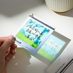文艺励志PET透光反转片穿越旷野的风挂件书签祝福挂饰钥匙扣礼物