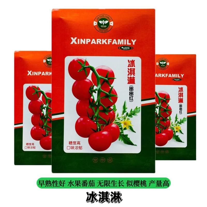 冰淇淋串串红小番茄种子无限生长果圆形高产抗病小西红柿种籽正品