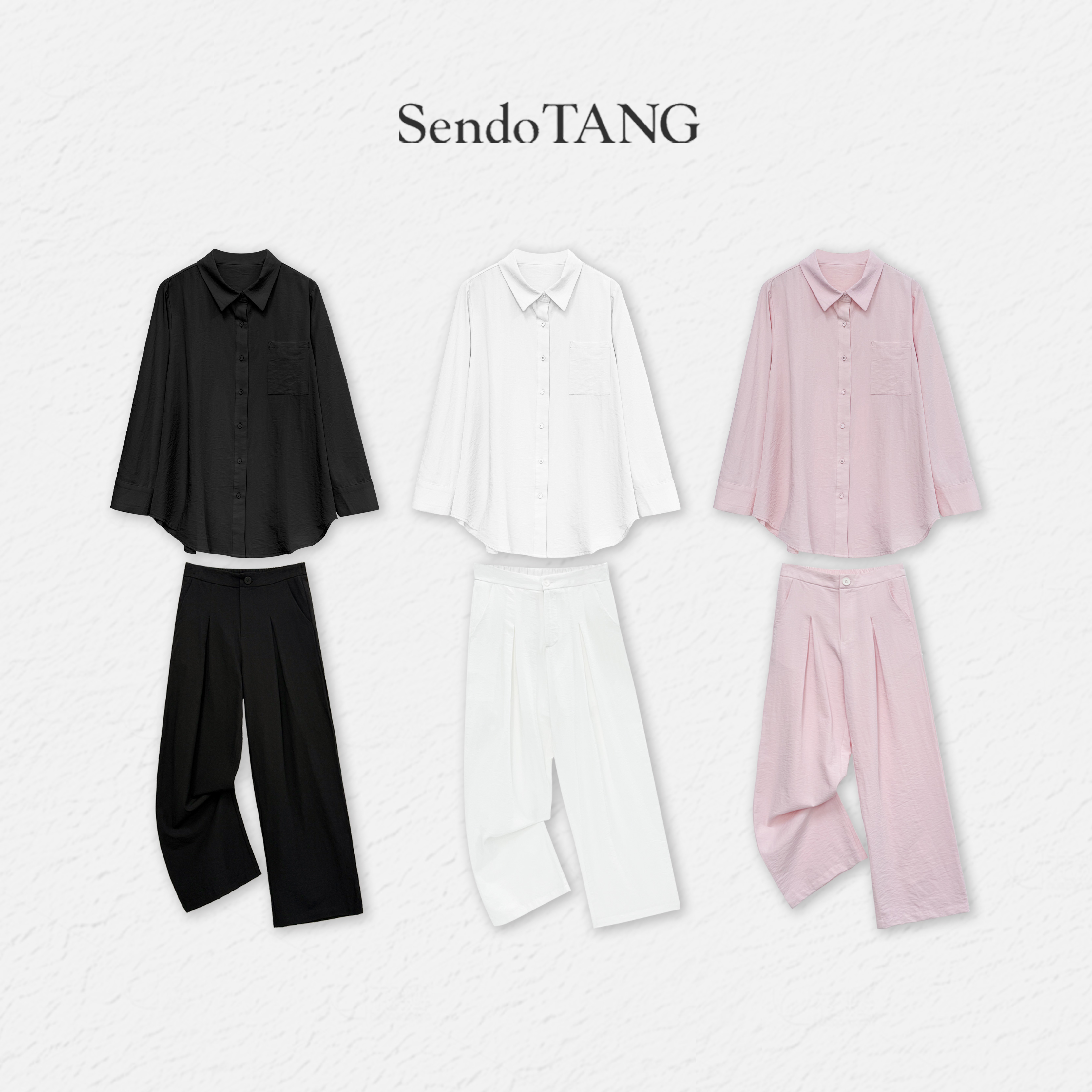 时髦出街【辞夏】胖多女装春夏新款时尚百搭宽松显瘦上衣裤子套装