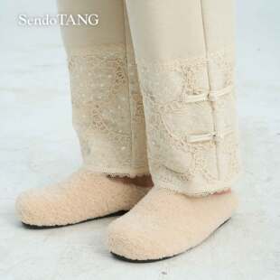 秋冬新款 胖多女装 时尚 休闲蕾丝裤 子 现货 脚百搭高腰裤 往事