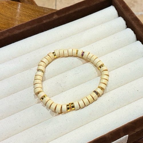 天然金鸡丝木檀直切手串6M手链简约时尚饰品送女友生日礼物闺蜜