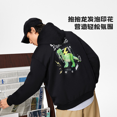 李宁皮克斯抱抱龙联名宽松型加绒冬男子套头连帽卫衣AWDU501