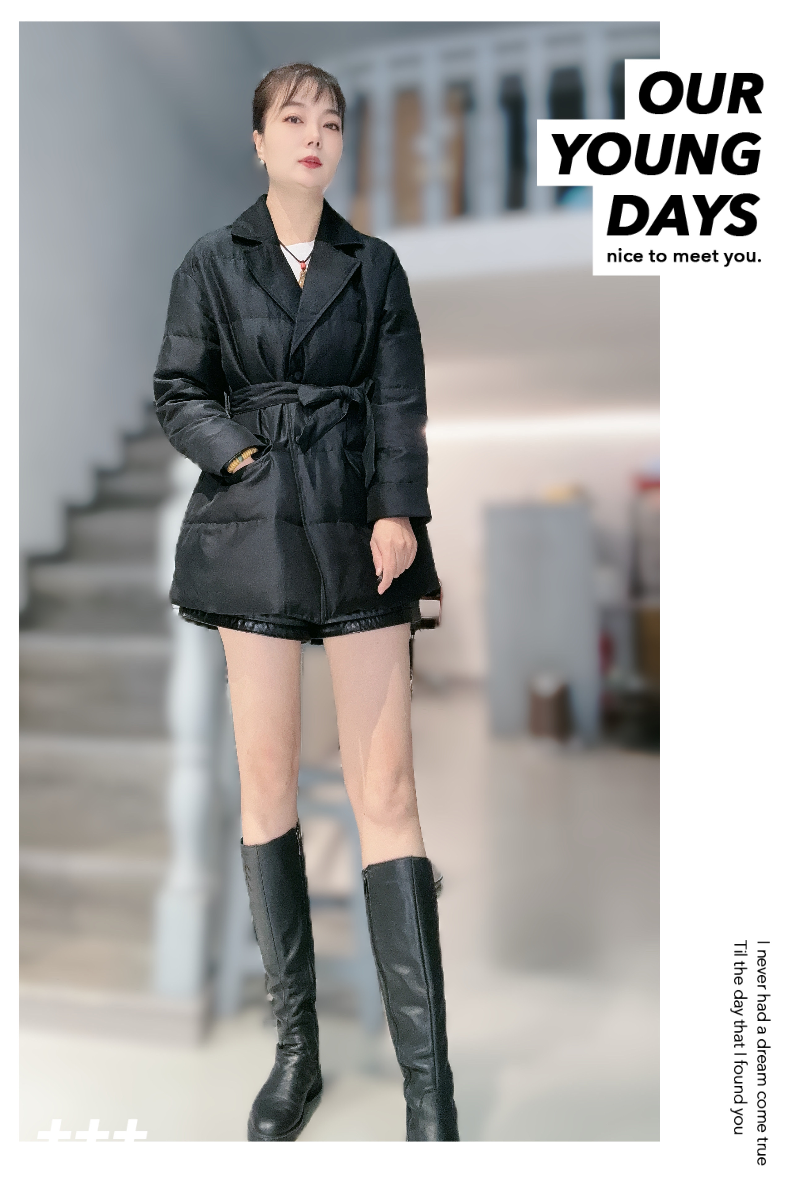 欧洲站冬季新款精品女装 修身绑羽绒服