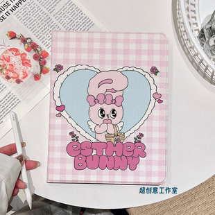 超创意书本式适用2025ipad11a16平板保护套10.9第10代2021款10.2寸air45翻盖mini67小兔子pro11Air11软壳9.7