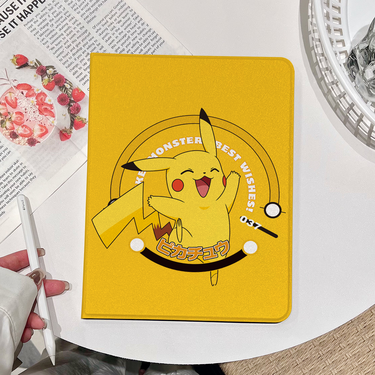 超创意书本式适用2025ipad11a16平板保护套10.9第10代2021款10.2寸air45翻盖mini67皮卡丘pro11全包软壳9.7寸