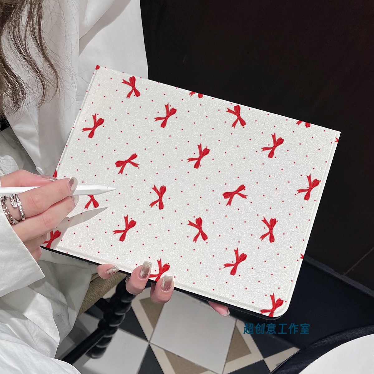 超创意书本式适用2025ipad11a16平板保护套10.9第10代2021款10.2寸air45翻盖mini67蝴蝶结pro11Air11软壳9.7