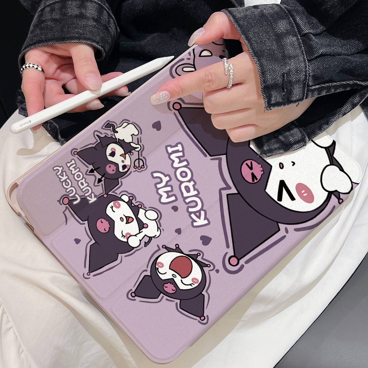 超创意【360旋转】适用ipad11a16平板保护套第10代10.9库洛米pro11/12.9笔槽10.2寸air45亚克力mini67三折9.7