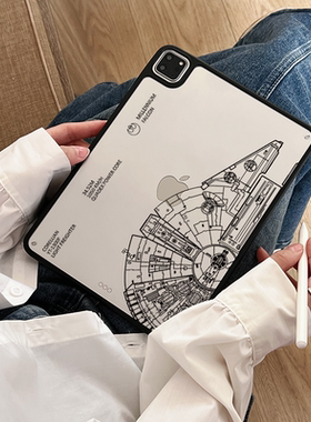 超创意适用无盖ipad11a16保护壳10代亚克力air45全包mini67磁吸笔槽10.2寸星球大战pro11/12.9硬壳9.7平板套