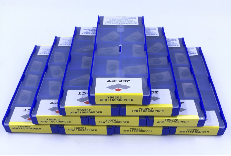 株洲钻石铣刀片R0.8    APMT160408PDER YBG202   205钢件 不锈钢