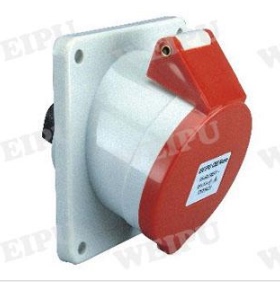 WEIPU 威浦电器 航空 工业插座 16A4芯 TYP3518 暗装斜式防溅IP44