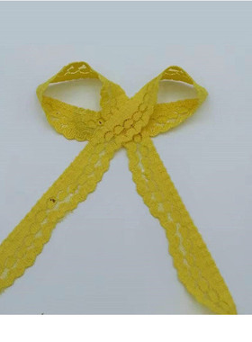 2cm黄色窄细弹力蕾丝花边柔软亲肤DIY领口袖口裙边装饰满20元包邮