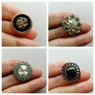 包邮 20mm金属纽扣男女大衣毛呢钻石铜扣子牛仔裤 夹克全店满20元