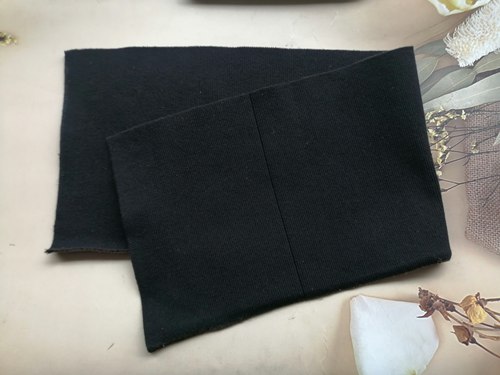 黑色加厚纯棉螺纹面料袖口领口裤脚收口罗纹棉衣羽绒服卫衣外套