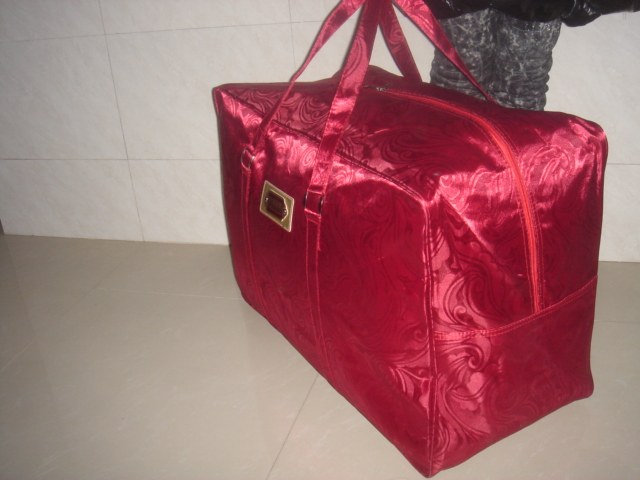 酒红色婚庆被褥收纳防潮防尘袋子装棉花被子的包装袋喜庆衣物袋子