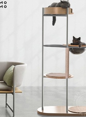 虎仔limolimo猫爬架设计感太空舱猫窝网红猫架子一体剑麻猫抓柱