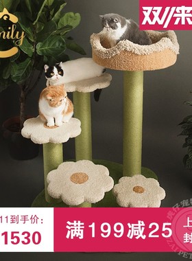 Camily定制云梯猫爬架猫咪抓柱猫窝猫树一体大型四季通用耐抓耐磨