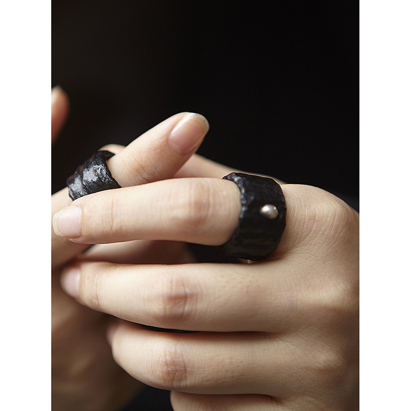 美感觉醒小众高级手作重银黑檀木