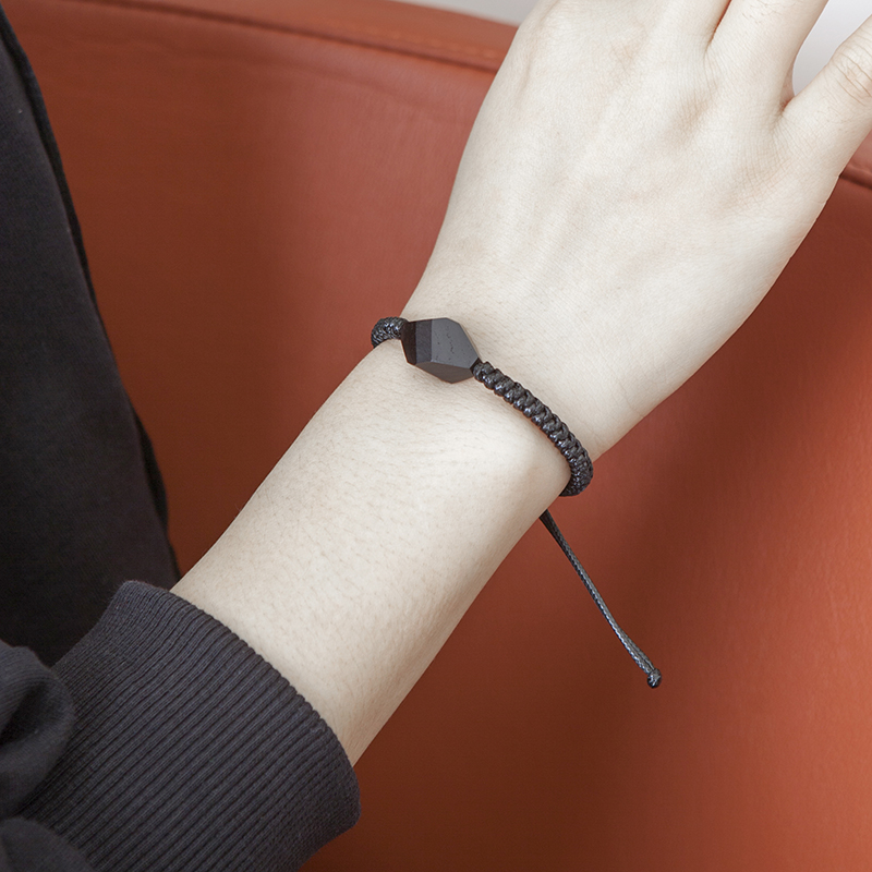 小礼物黑檀木复古情侣刻字手链