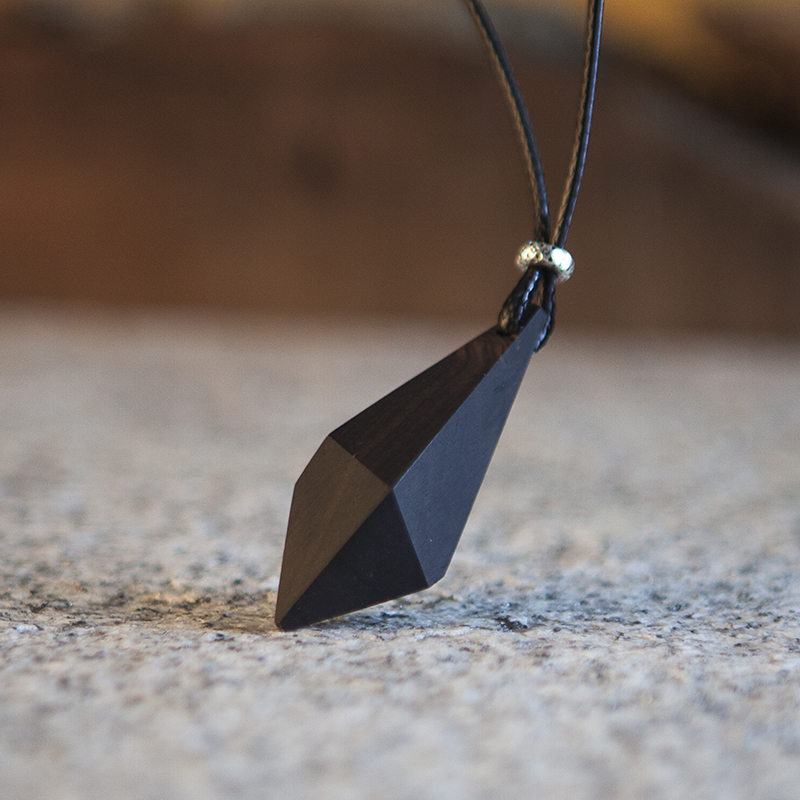 原创设计手工编织复古多面锥项链