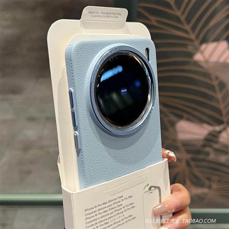 蓝荔枝纹颗粒手感pc硬壳适用oppoFindX8手机壳FindX8pro仿皮纹大