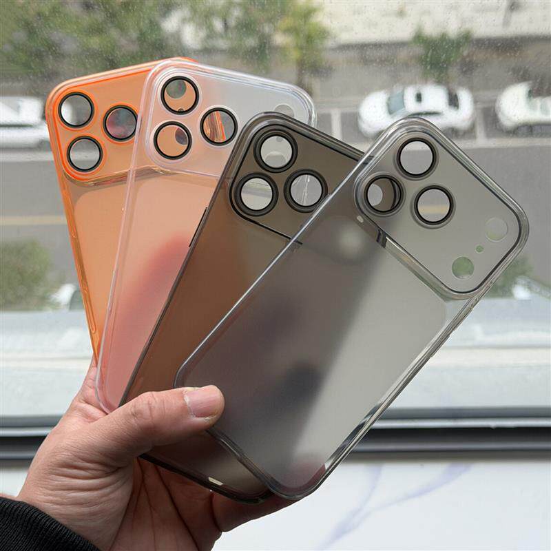 全包带镜头膜秒变大视窗超薄磨砂冰透雾面适用苹果17promax手机壳