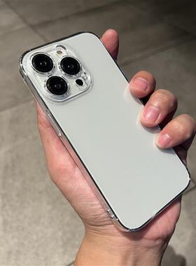 黄黑适用iphone15/14手机壳苹果13/12高透明mini清水壳11prom