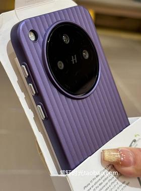 s时尚简约磨砂紫色适用oneplus 13一加ACE5pro手机壳12瓦楞实色AC