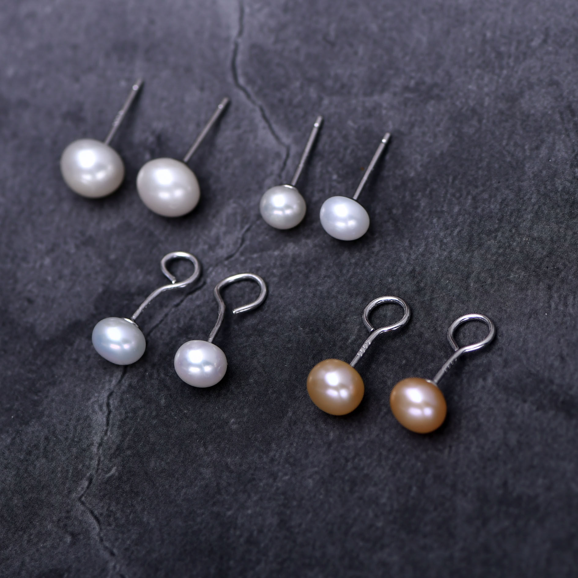 999纯银珍珠耳钉简约轻奢防过敏