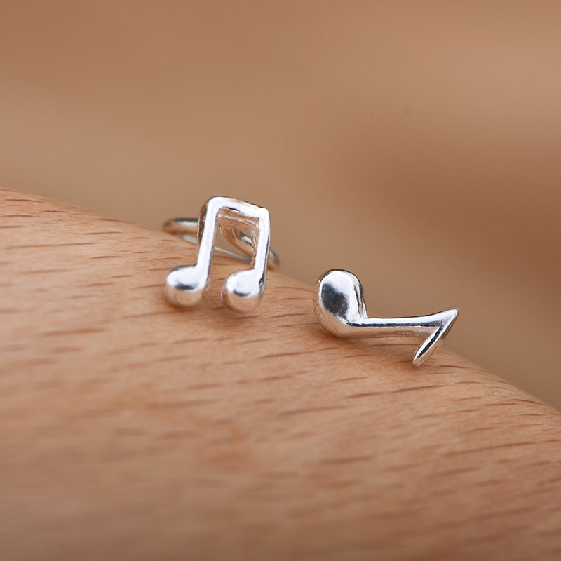 ab款音符脚丫可爱风防过敏足银