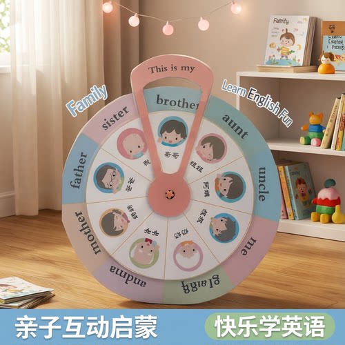 幼儿英语启蒙转盘认知玩具