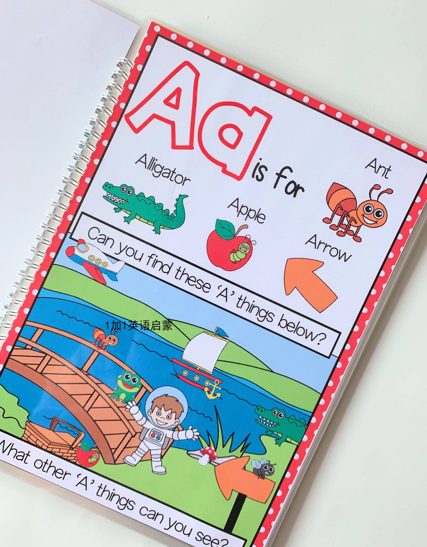 2岁 26字母安静书成品塑封diy英语启蒙粘贴书益智寻物游戏教具