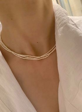 天然珍珠流苏女简约饰品