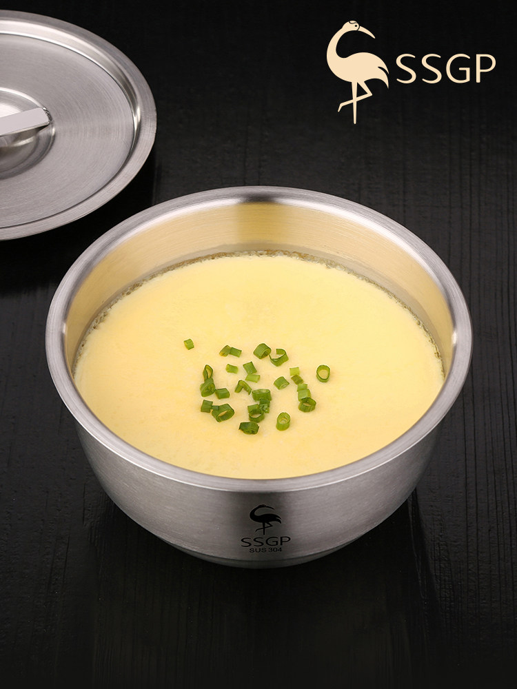 Germany SSGP Household Steamed Egg Bowl 304 Stainless steel strip Chicken cake Soup cup Custard Rice bowl Bowlsin the Tableware , Tableware , Bowl  category - from Buy2taobao.com to provide professional Taobao agent buy service