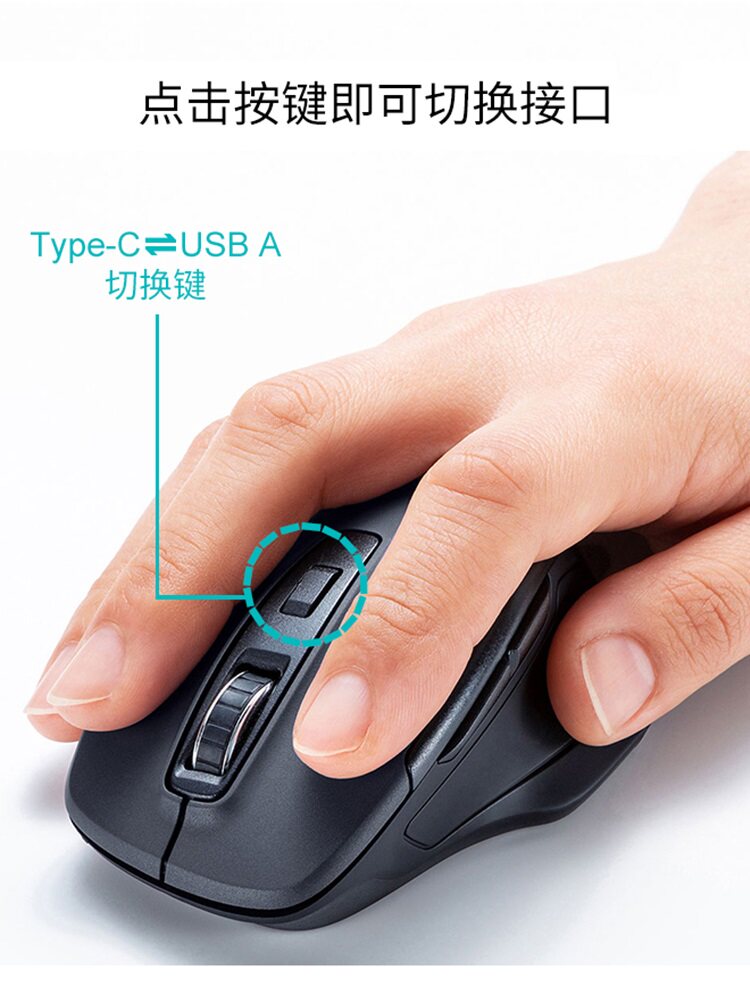 일본 SANWA BLUETOOTH 무선 마우스 TYPEC 인터페이스 수신기 자동 남성 및 여성 휴대 전화 범용 사무실 충전