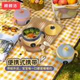 棒棒猪 Умная посуда для кормления, обеденная тарелка, увлажняющий детский термос из нержавеющей стали, поддерживает постоянную температуру, защита от ожогов