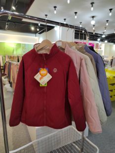 冰川时代冬款 25C2508女加厚羊毛棉服外套立领拉链格子棉袄上衣