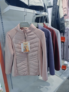 探选者3706蜂巢美羊绒立领澳粒绒拼接羊毛保暖外套女冬冲锋衣内胆