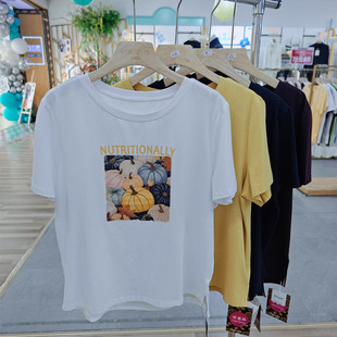 yakoko雅可女夏季莫代尔短袖圆领小版T恤专柜款Y262616时尚高品质